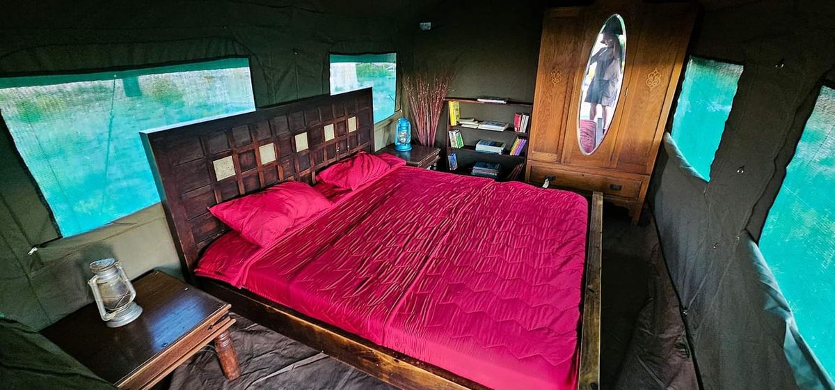3x6m Tent with Double Bed - 1